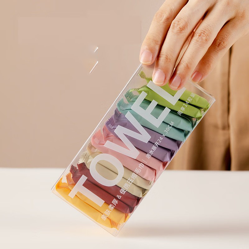 14pcs Compressed Travel Disposable Face Towel