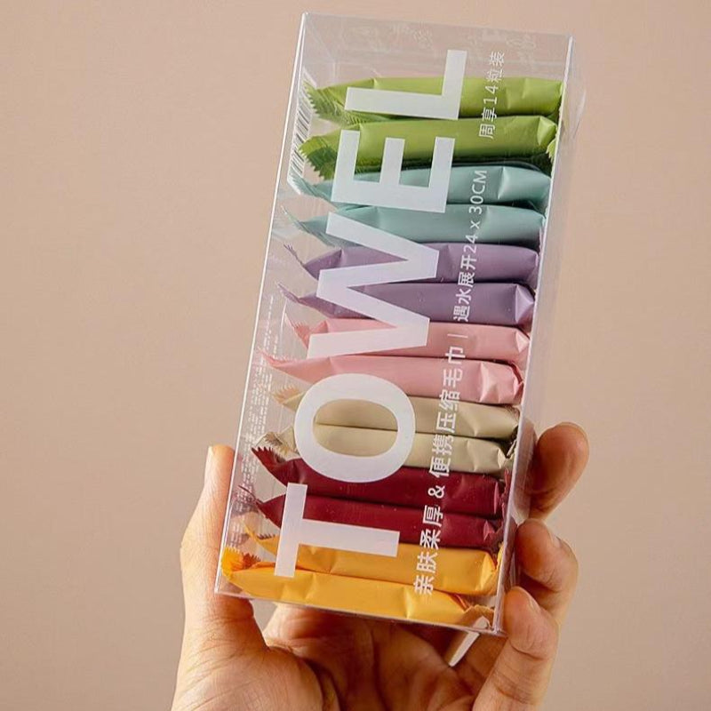 14pcs Compressed Travel Disposable Face Towel