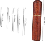 12Pcs Threading Needles with Wooden Case